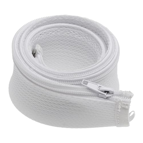 DUNSBY Kabelschlauch 1M 30mm Reißverschluss Kabelhülle Abdeckung Flexible Nylon Draht Kabel Hider Kabel Management Organizer for Home Office Computer TV Schreibtisch(White) von DUNSBY
