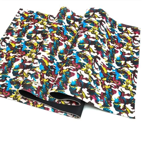 Neopren Stoff 2 mm bedruckter Gummi-Neopren-Nähstoff, Neoprenanzüge, wasserdichte Reisetaschen, Rucksackstoffe, Tauchausrüstung(45cm x 45cm) von DUNSBY