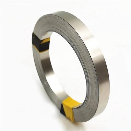 Nickelband 10 m Nickelstreifen, 0,2 mm, vernickeltes Stahlband for 18650 Lithium-Akku, Schweißband, Nickelgürtel(0.2x10mmx10M) von DUNSBY
