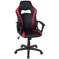 Chefsessel Adeon schwarz rot Kunstleder von XXXL
