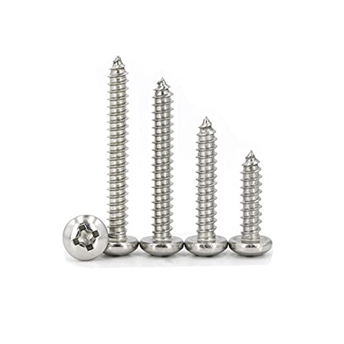 316 Edelstahl selbstschneidende Wanne Schraube Kreuz Holzschrauben Runde Kopfschraube M2.2 M2.9 M3 M3,5 m3.9 M4 DUO ER (Length : M4x50 5pcs) von DUO ER