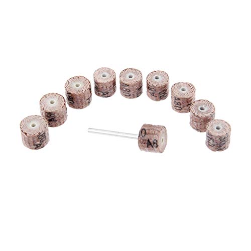 DUO ER 10 STÜCKE 80 GRIT Schleifklappen Rad Schleife Schleifscheibe Schleifklappenscheibe Schleifscheibe Drehwerkzeuge 12 * 11 * 3mm von DUO ER