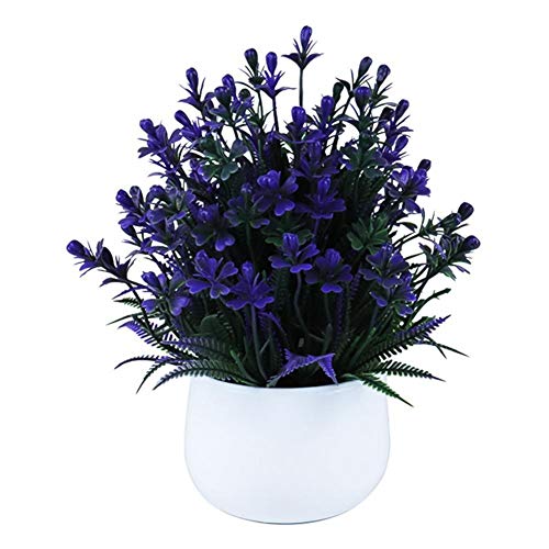 DUO ER Gefälschte Blume Künstliche Topfpflanze Bonsai für Home Hochzeit Dekoration Künstliche Blume Kunststoff Klare Dekor Simulation (Farbe : Purple) von DUO ER