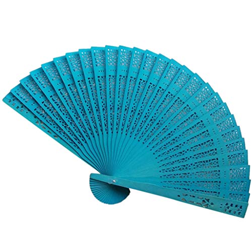 DUO ER Hochzeitsdekoration Ehe Sandelholz Fan Openwork Geschnitzte Holzfan Hochzeit Fan 20cm Wohnkultur Für Hochzeitsfest Dekoration (Farbe : Army Green) von DUO ER