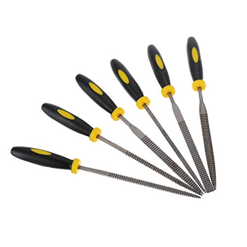 Durable 6 stücke Kleine hölzerne Raspel-Set flach runder Quadrat-Dreieck Halbrund Nadel-Dateien Holzbearbeitungs-DIY-Werkzeuge DUO ER von DUO ER