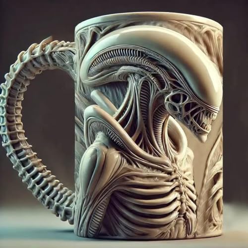 DUOAZJL Neuartige Xenomorph-Kaffeetassen, personalisierter 3D-Gedruckter Alien-Kaffeebecher, 15oz Edelstahlbecher, Freund, Vater und Familie zum Geburtstag, zu Weihnachten DUOAZJL Neuartige Xenomorph-Kaffeetassen, personalisierter 3D-Gedruckter Alien-Kaffeebecher, 15oz Edelstahlbecher, Freund, Vater und Familie zum Geburtstag, zu Weihnachten von DUOAZJL
