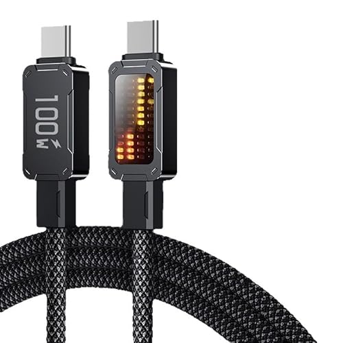 100W LED Digital Display Schnellladung Typ C zu C Kabel für Samsung Xiaomi Redmi Huawei Schnellladung Datenkabel USB C 1,2m von DUOBAGMA