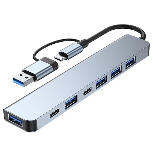 7-in-2 USB C Hub, USB Hub 3.0 Multiport Splitter Adapter mit USB 3.0, USB 2.0 Ports, USB C, USB Typ C Multiple Plug Splitter 7-in-2 USB C Hub, USB Hub 3.0 Multiport Splitter Adapter mit USB 3.0, USB 2.0 Ports, USB C, USB Typ C Multiple Plug Splitter von DUOBAGMA