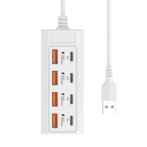 8 in 1 USB HUB 25W Schnelllade-Steckdose-Adapter Docking Stationen USB-Splitter-Konverter USB-Erweiterungssteckdose von DUOBAGMA
