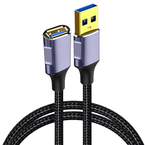 DUOBAGMA USB 3.0 Verlängerung Kabel 1M, USB A Stecker auf A Buchse Nylon Verlängerungskabel 5Gbps Datenkabel USB Extender Kabel für PC TV Xbox One U Disk SSD Drucker von DUOBAGMA