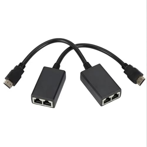 HDMI-Compatible Over RJ45 CAT5e CAT6 UTP LAN Ethernet Extender Repeater Supports HD 1080P Resolution Up to at Least 100ft (30M) von DUOBAGMA