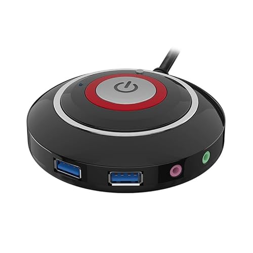 PC Power Button, Computer Desktop Schalter Taste mit Dual USB Audio Desktop Host Externe Start Taste Einfügen Typ Schalter von DUOBAGMA