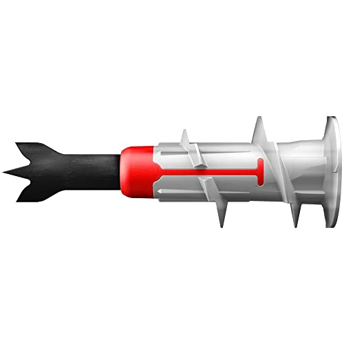 fischer DUOBLADE, selbstbohrender Gipskartondübel, starker Dübel für einfache Montage in Gipskarton- und Gipsfaserplatten, mit Zentrierspitze aus Metall, 50 Stück, 545675 von fischer