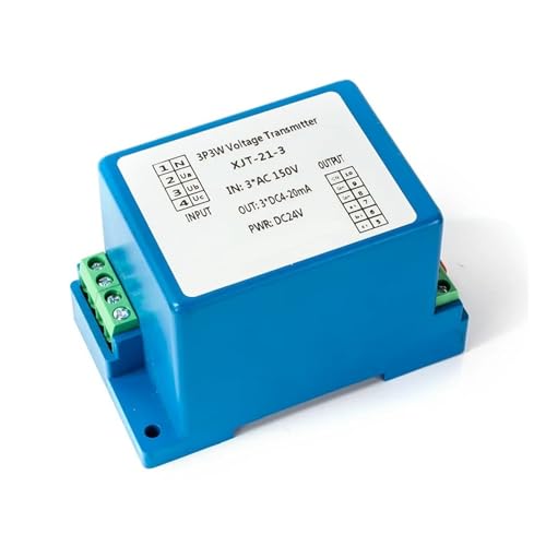 DUOCAI AC-Spannungstransmitter 3-Phasen-4-Draht-Wechselspannungssensor-Wandler 0-380 V 0-465 V 0-500 V Wechselspannungssensor-Sender 4-20 mA 0-10 V 0-5 V 1-5 V RS485(Input AC0-50V,4-20MA_DC24V) von DUOCAI