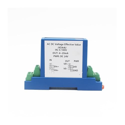 DUOCAI AC-Spannungstransmitter JXDA4U AC Spannung Sender Spannung Sensor Eingang 75mV 1000V AC Spannung Wandler(DC 0-20mA,DC0-100V_DC12V) von DUOCAI