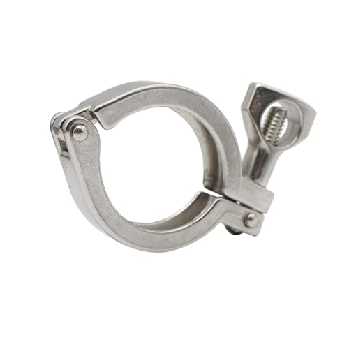 DUOCAI Tri-Clamp Edelstahl Sanitär 1Pcs 0.5 "-10" 304 Sanitär Edelstahl Fitting Ferrule OD25mm-268mm Tri Clamp(38xOD50.5mm) von DUOCAI