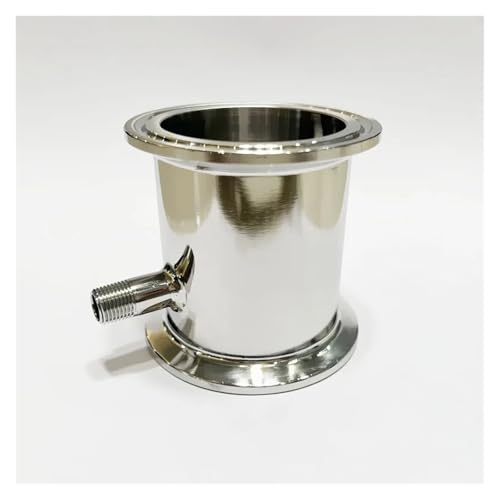 DUOCAI Tri-clamp Rectification Module 1,5" (38 mm) Flansch 50,5 mm Gleichrichtungsmodul mit 1/8" oder 1/4" Außengewinde Destillationsgleichrichtungszubehör(1/4") von DUOCAI