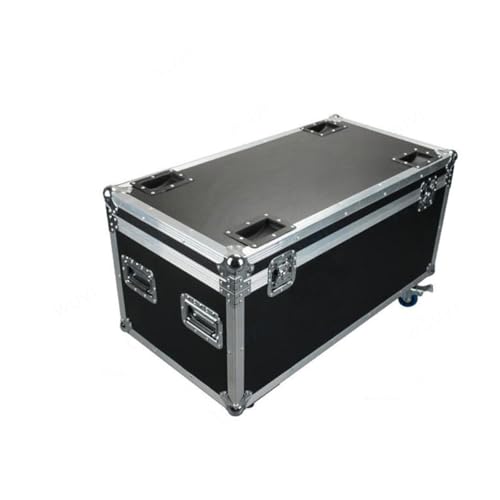 DUOCAI Wasserdichter staubdichter Werkzeugkasten aus Kuns Flycase Flightcase Bühnenlicht Aluminium Flightcase Große Alu-Box Air Wire Stoßfester Koffer mit Rädern(L80XW40XH40cm) von DUOCAI