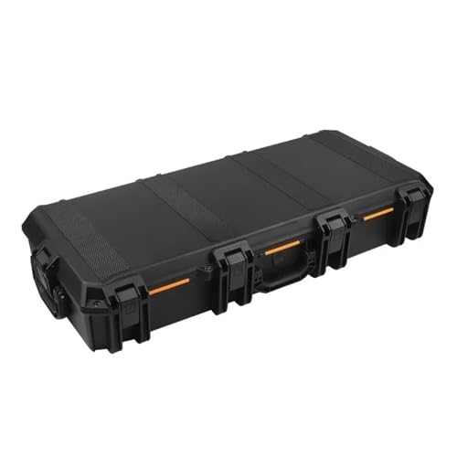 DUOCAI Wasserdichter staubdichter Werkzeugkasten aus Kuns Outdoor Storm Safety Case 36,6 Zoll Camping Jagd Schießen Taktische Gewehr Werkzeug Waffen Box Stoßfest Anti-Diebstahl mit Rädern(1) von DUOCAI