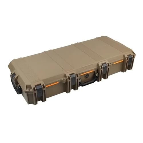 DUOCAI Wasserdichter staubdichter Werkzeugkasten aus Kuns Outdoor Storm Safety Case 36,6 Zoll Camping Jagd Schießen Taktische Gewehr Werkzeug Waffen Box Stoßfest Anti-Diebstahl mit Rädern(2) von DUOCAI