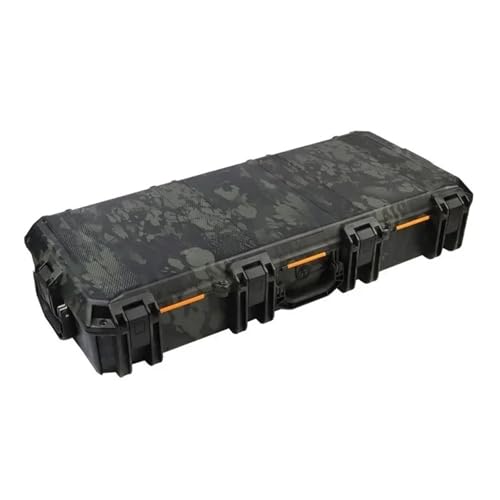 DUOCAI Wasserdichter staubdichter Werkzeugkasten aus Kuns Outdoor Storm Safety Case 36,6 Zoll Camping Jagd Schießen Taktische Gewehr Werkzeug Waffen Box Stoßfest Anti-Diebstahl mit Rädern(4) von DUOCAI