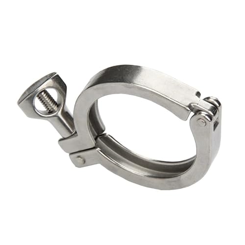 Tri-Clamp Edelstahl Sanitär 0,5" 0,75" 1" 1,5" 2" 2,5" 3" 4" 5" Tri Clamp SUS 304 Edelstahl Sanitärrohrverschraubung(1pcs,Clamp 34mm) von DUOCAI