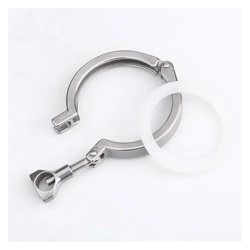 Tri-Clamp Edelstahl Sanitär 4-Zoll-Sanitär-Tri-Clamp-Klemmen for Ferrule, mittlerer Ferrulenflansch, Sanitärarmatur for das Heimbrauen, SS304 von DUOCAI