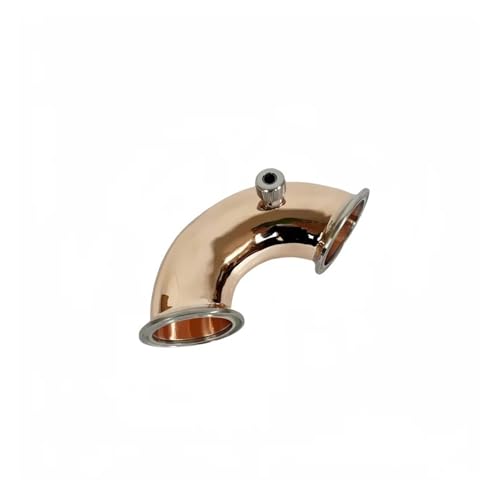 Tri-clamp Connection Elbow 1,5 Zoll Außendurchmesser, 50,5 mm, 135-Grad-Kupferbogen mit Nippelsatz, 135-Grad-Biegerohr, geeignet for Heimbrauen, Destillationszubehör(Body) von DUOCAI