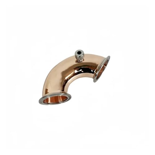 Tri-clamp Connection Elbow 2 Zoll/1,5 Zoll 135-Grad-Kupferbogen mit Nippelsatz, 135-Grad-Biegerohr, geeignet for Heimbrauen, Destillationszubehör(Body,2") von DUOCAI
