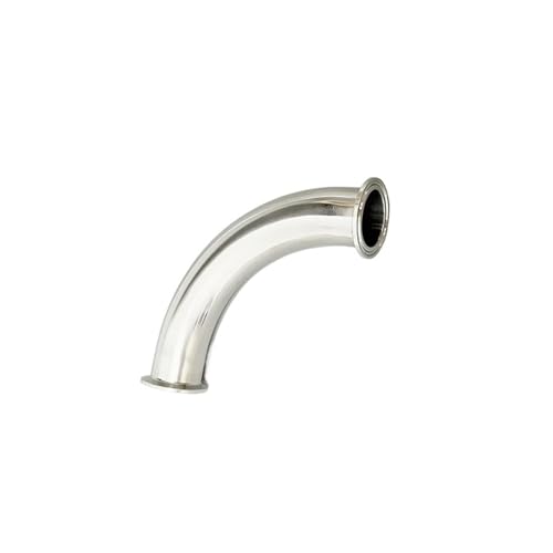 Tri-clamp Connection Elbow 3D 1,5" (38 mm) Sanitär-Tri-Clamp Großes 90-Grad-Rohr, Feeerule OD50.5mm SS304 Winkelrohrverschraubung, Geeignet for Heimbrauen von DUOCAI