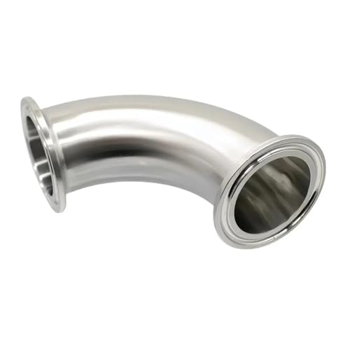 Tri-clamp Connection Elbow 4 Zoll (Flansch-OD119mm) Sanitär-Tri-Clamp 90- oder 45-Grad-Kniestückrohr for die Heimbrau-Destillation 304 Edelstahl(90 Degree Elbow) von DUOCAI