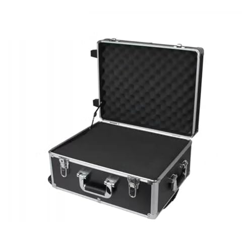Wasserdichter staubdichter Werkzeugkasten aus Kuns Handgeführter Road Trunk Stoßfester Flightcase Werkzeugkasten mit Zugstange aus Aluminiumlegierung und Rädern Schlüsselschloss Aufbewahrungsbox for W von DUOCAI