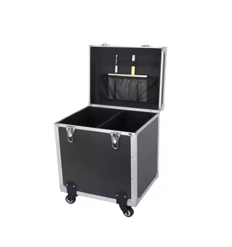 Wasserdichter staubdichter Werkzeugkasten aus Kuns Handgeführter Road Trunk Stoßfester Flightcase Werkzeugkasten mit Zugstange aus Aluminiumlegierung und Rädern Schlüsselschloss Aufbewahrungsbox for W von DUOCAI