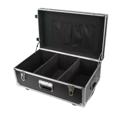 Wasserdichter staubdichter Werkzeugkasten aus Kuns Handgeführter Road Trunk Stoßfester Flightcase Werkzeugkasten mit Zugstange aus Aluminiumlegierung und Rädern Schlüsselschloss Aufbewahrungsbox for W von DUOCAI