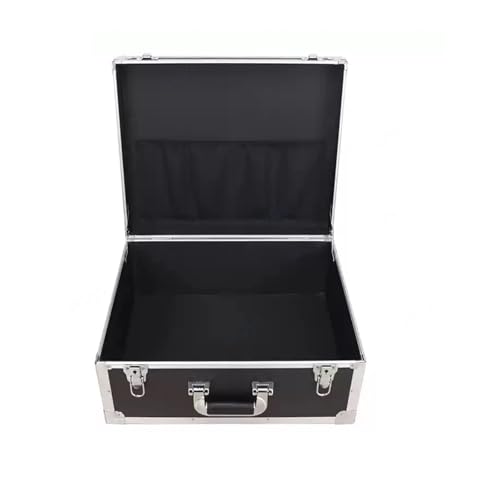 Wasserdichter staubdichter Werkzeugkasten aus Kuns Industrieller Werkzeug-Flightcase aus Aluminium mit Gitterschaum im Inneren. Tragbares Flycase for harte Ausrüstung. Schwarz-silberne Tragebox mit Sc von DUOCAI