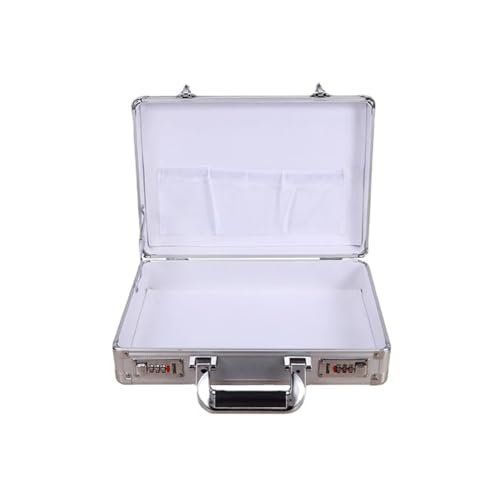 Wasserdichter staubdichter Werkzeugkasten aus Kuns Kleine tragbare Werkzeugkiste Aluminiumlegierung wasserdichte Haushaltsaktenhülle Hardware-Instrumentenbox Aufbewahrungsbox mit Schloss-Organizer(Sil Wasserdichter staubdichter Werkzeugkasten aus Kuns Kleine tragbare Werkzeugkiste Aluminiumlegierung wasserdichte Haushaltsaktenhülle Hardware-Instrumentenbox Aufbewahrungsbox mit Schloss-Organizer(Sil von DUOCAI
