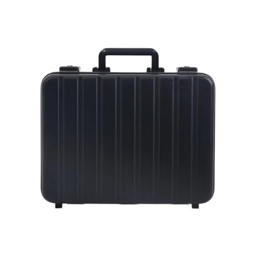 Wasserdichter staubdichter Werkzeugkasten aus Kuns Sicherheits-Aktentasche aus Aluminiumlegierung – wasserdichte Business-Reise-Toolbox for tragbaren Laptop-Tablet-Aufbewahrungs-Organizer(Black) von DUOCAI