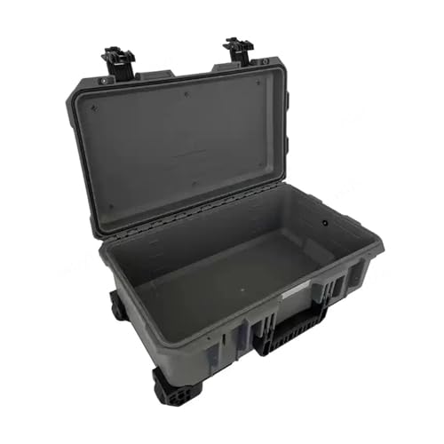 Wasserdichter staubdichter Werkzeugkasten aus Kuns Stoßfester Multifunktionswerkzeugkasten, wasserdichter Trolley mit Schaumstoff, Tragetasche mit Schwamm, Werkstatt-Laptop-Schutz mit Rädern(Grey no f von DUOCAI