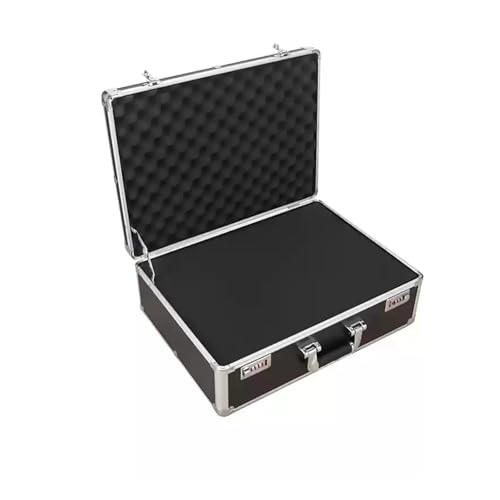 Wasserdichter staubdichter Werkzeugkasten aus Kuns Tragbarer Flycase-Tragekoffer mit Codeschloss, industrieller Werkzeug-Flightcase aus Aluminium mit Gitterschaum im Inneren, Hartausrüstung, Schwarz/S von DUOCAI