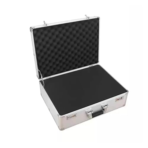 Wasserdichter staubdichter Werkzeugkasten aus Kuns Tragbarer Flycase-Tragekoffer mit Codeschloss, industrieller Werkzeug-Flightcase aus Aluminium mit Gitterschaum im Inneren, Hartausrüstung, Schwarz/S von DUOCAI