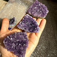2 "-3" Rohe Amethyst Quarz Geode Druzy Cluster Heilung Energie Kristall Probe von DUODUOJEWELRY
