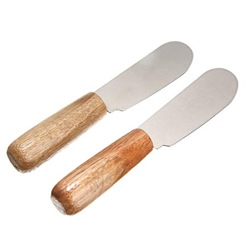 DUOER 2 Stück Edelstahl Käse Butter Spatula Cream Sandwich Käsehobel Messer 10 cm Mini Home Küchenkäseschneider Spachtel Werkzeug von DUOER