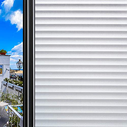 DUOFIRE Privatsphäre Fensterfolie Dekorfolie Sichtschutzfolie Ohne Kleber Selbstklebend Glas Fenster Aufkleber Anti-UV Folie (60cm X 200cm, DP040) von DUOFIRE