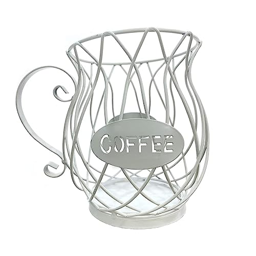 Kaffeekapselkorb, Kaffee Pod Halter, Kaffee Pod Halter Korb, Kaffee Kapsel Lagerung Korb, Zur Aufbewahrung Von Kaffeekapseln Und Früchten Für Theke Und Kaffeebar(Weiß) von DUOHERESHUI