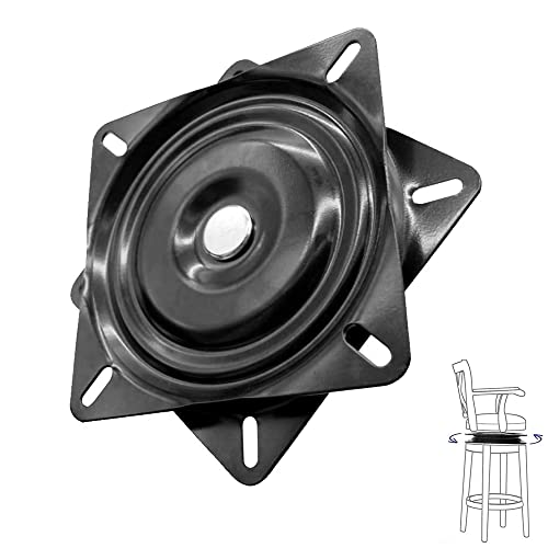 Drehlager, Metall Möbel Drehteller, 360° Grad Swivel Drehteller, Drehbeschlag Drehteller Kugelgelagert, Möbel Drehbeschlag, Drehteller Drehplatte, Für Hocker, Tische, Bücherregale (Schwarz) von DUOHERESHUI