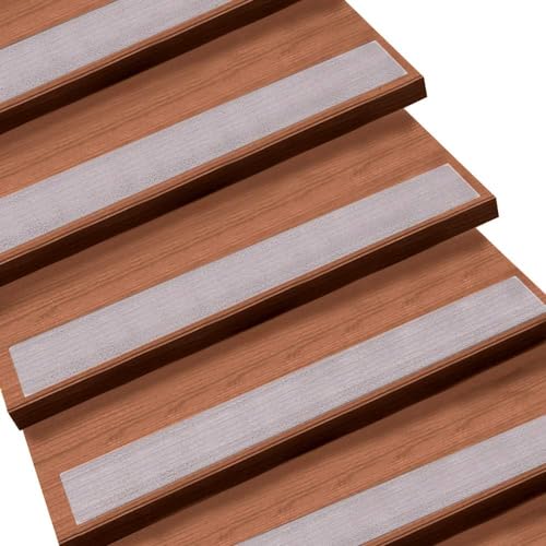 Antirutschstreifen Treppe Set Transparente Treppenteppich wasserfeste Treppenstufen Matten Selbstklebende Stufenteppich mit Installationsrolle Stufenmatten (10 x 60cm(15 pcs)) von DUOJIN