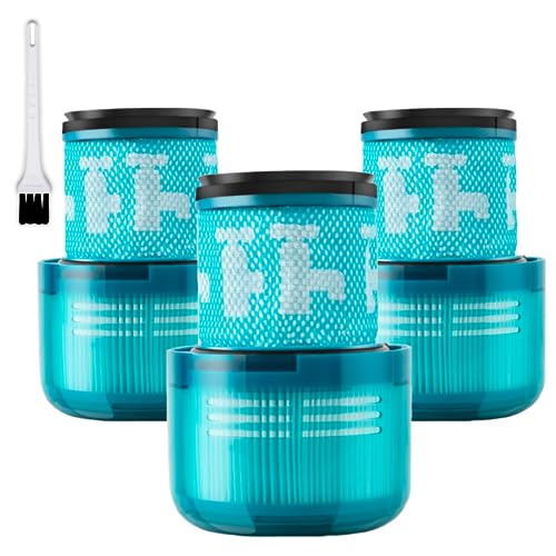 DUOJIN 3 Stück Filter für Dyson V15 V11 SV14 SV15 SV16 SV22 Staubsauger, Ersatzfilter für Dyson V15 V11 SV14 SV15 SV16 SV22 Staubsauger mit Reinigungsbürste, Ersetze für No.DY-970013-02 von DUOJIN