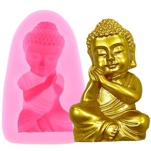 Silikonform mit Blume, Buddha-Design, für Kerzen, Fondant, Schokolade, Süßigkeiten, Kerzen, Wachs, Harz, Gips, Basteln, Seife, 7,5 x 4,7 x 1,1 cm Silikonform mit Blume, Buddha-Design, für Kerzen, Fondant, Schokolade, Süßigkeiten, Kerzen, Wachs, Harz, Gips, Basteln, Seife, 7,5 x 4,7 x 1,1 cm von DUOLAIYUNSO