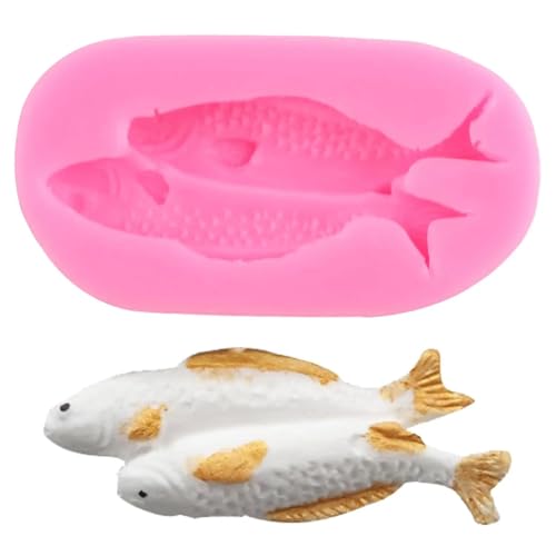 Silikonformen-Zubehör, 6,5 x 3,5 cm, Ozean-Thema, Fondant, Fisch, Silikonform, Kuchendekorationswerkzeug, Cupcake-Topper, Süßigkeiten, Schokolade, Tonform Silikonformen-Zubehör, 6,5 x 3,5 cm, Ozean-Thema, Fondant, Fisch, Silikonform, Kuchendekorationswerkzeug, Cupcake-Topper, Süßigkeiten, Schokolade, Tonform von DUOLAIYUNSO