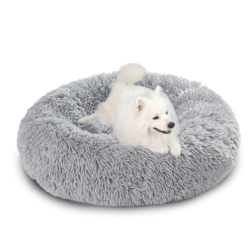 Beruhigendes Anti-Angst-Hundebett in Donut-Form, groß, flauschiges Plüsch-Hundebett mit rutschfester Unterseite, waschbare Haustiermatte, Matratze für den Innenbereich, Haustier-Schlafnest (130 x 130 Beruhigendes Anti-Angst-Hundebett in Donut-Form, groß, flauschiges Plüsch-Hundebett mit rutschfester Unterseite, waschbare Haustiermatte, Matratze für den Innenbereich, Haustier-Schlafnest (130 x 130 von DUOLEH